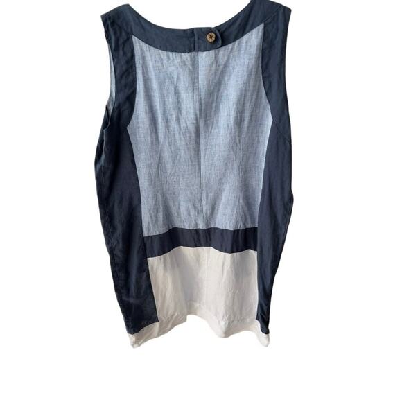 Sartoria Saracena Made in Italy Linen Colorblock Tunic Dress L $200 - Picture 4 of 5
